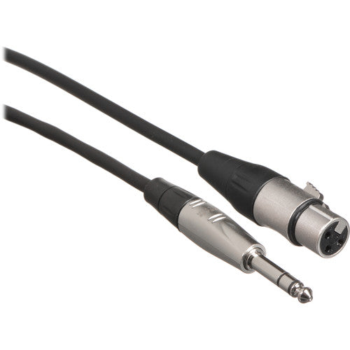 Hosa câble audio XLR femelle symétrique à 3 broches vers TRS mâle 1/4" 3m