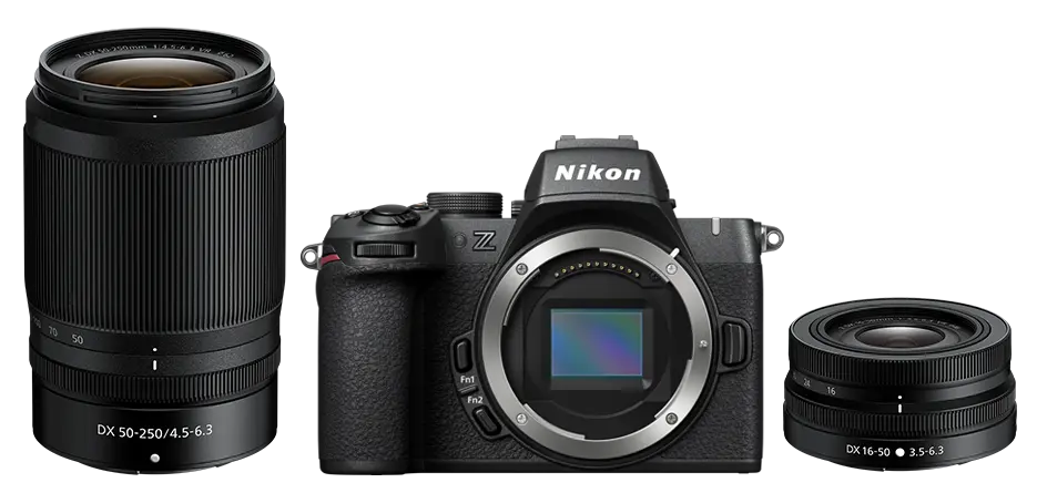 Nikon Z 50II + 16-50mm f/3.5-6.3 VR zoom kit + 50-250mm f/4.5-6.3 VR