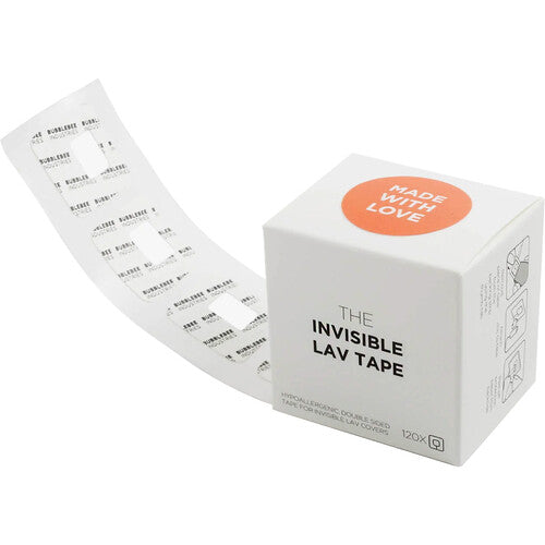 Bubblebee Industries Lavalier Microphone strips autocollant Invisible (120 Pieces)