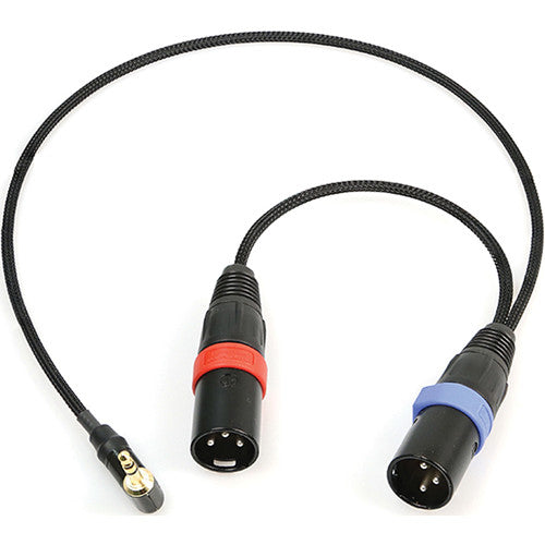 Unbalanced stereo breakout cable 3.5mm TRS to 2 XLR3M