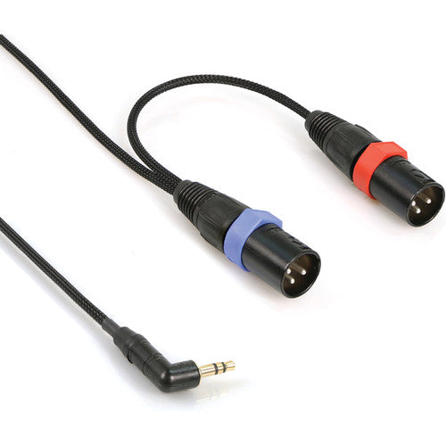 Unbalanced stereo breakout cable 3.5mm TRS to 2 XLR3M