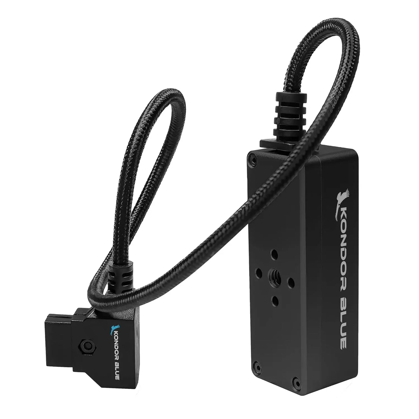 D-Tap to 4-Port Female D-Tap Splitter Hub with Voltmeter (16", Black)