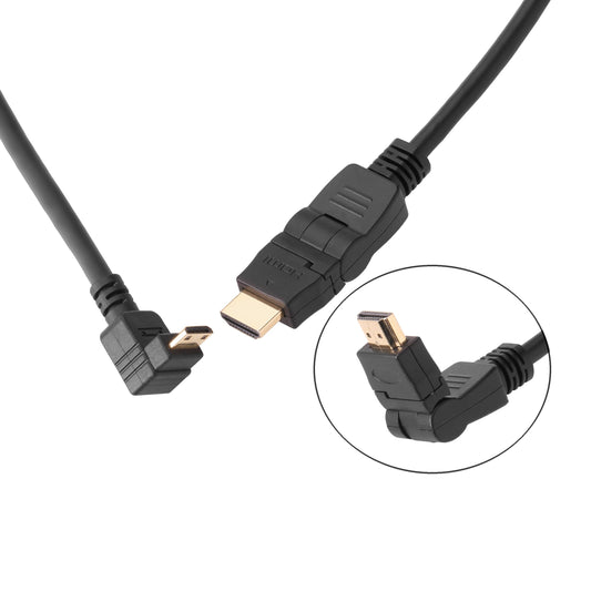 Cable HDMI pivotant vers Mini HDMI à angle droit de 1,5ft