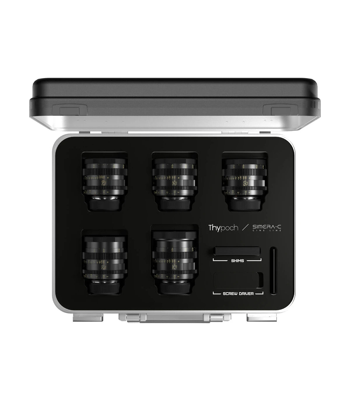 THYPOCH Kit Objectifs Cinéma Simera-C 21-28-35-50-75mm T1.5 - M Mount